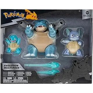 3 Bonecos Squirtle, Wartortle e Blastoise