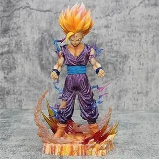 Action Figure Gohan Super Sayajin 2, SSJ2, Dragon Ball Z, 28cm com Base