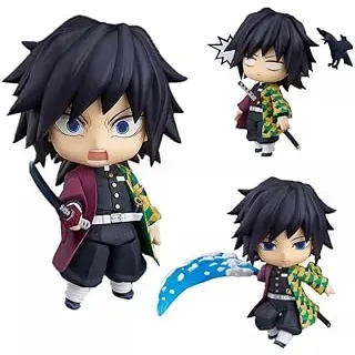 Boneco Giyu Tomioka Articulado Nendoroid Demon Slayer Action Figure Colecionavel Brinquedo Com Acessorios Moveis