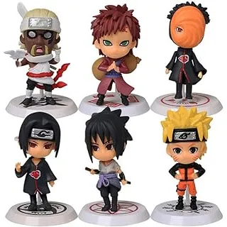Bonecos Naruto Kit Action Figure 6 Personagens Itachi Sasuke