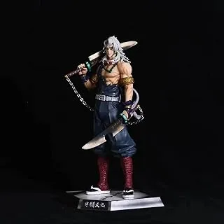 NJCORE Demon Slayer Tengen Uzui The Sound Pillar Figure kimetsu No Yaiba Uzui Tengen Desk Decor Model Gift 31cm
