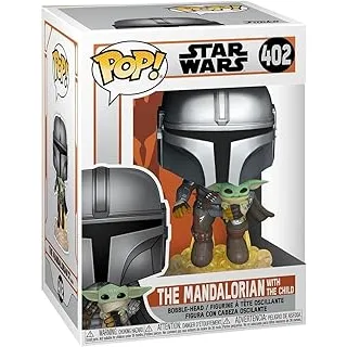 Funko POP! Star Wars - Mandalorian com Baby Yoda #402